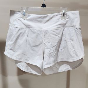 Lululemon white speed up shorts